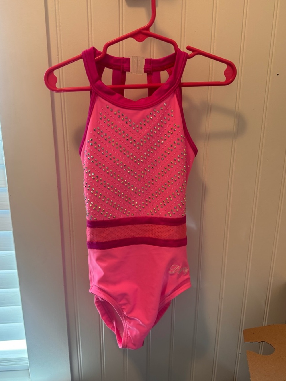 Darcy Bright Pink Girls Athletic Leotard